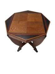 Art Deco Amsterdamse School Coffee Table in Oak, 1920s